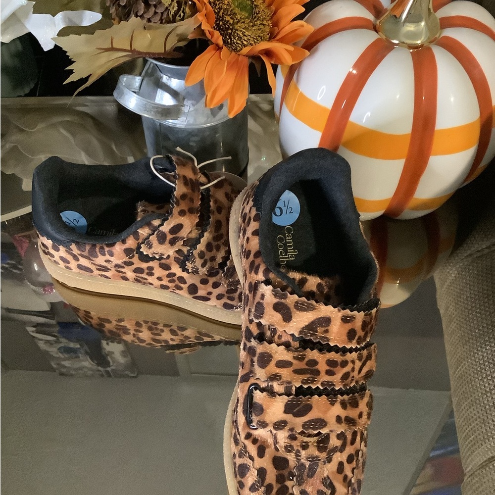 Camila Coelho Leopard Print Kids Sneakers